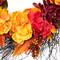 24" Autumn Harvest Peony, Mum & Feather Thanksgiving Wreath, Unlit